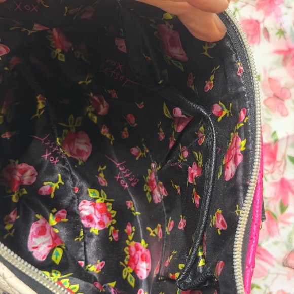 Betsey Johnson Pink Quilted Satchel with Tassel - Picture 5 of 10